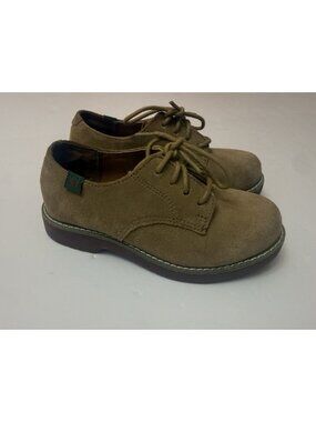 School Issue Semester Boys Suede Oxford Shoes Brown Size 11M Leather Uniform